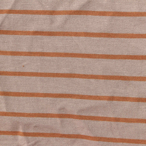Beige Horizontal-Stripe Knit, 240 gsm