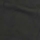 Brushed Polyester Stretch Rib Knit Fabric, 240 gsm, 185 cm — Black