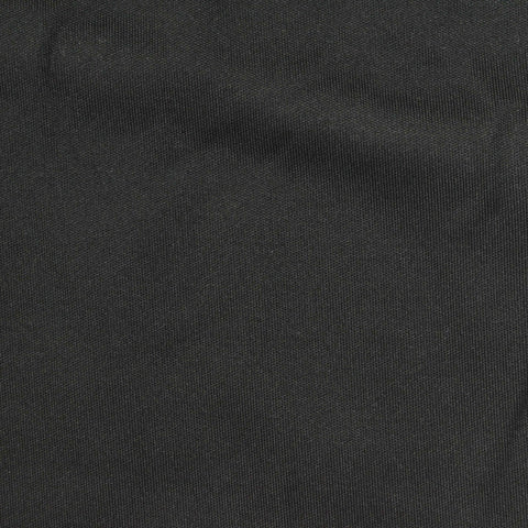 Brushed Polyester Stretch Rib Knit Fabric, 240 gsm, 185 cm — Black