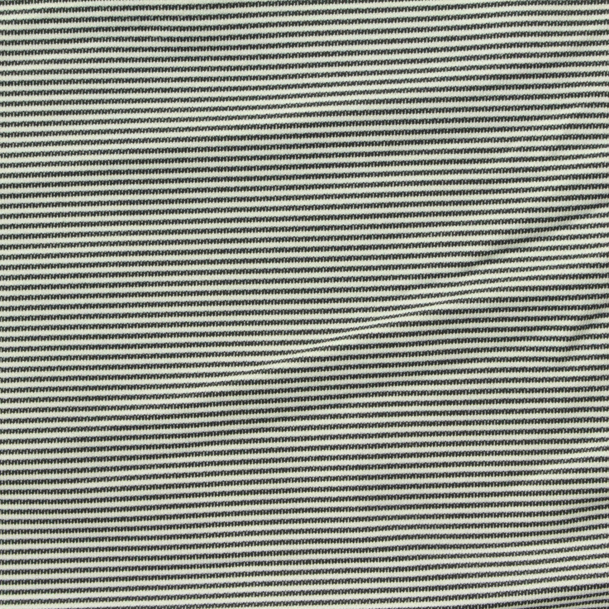 Black Horizontal-Stripe Jersey Knit, Polyester, 220 gsm, 161 cm