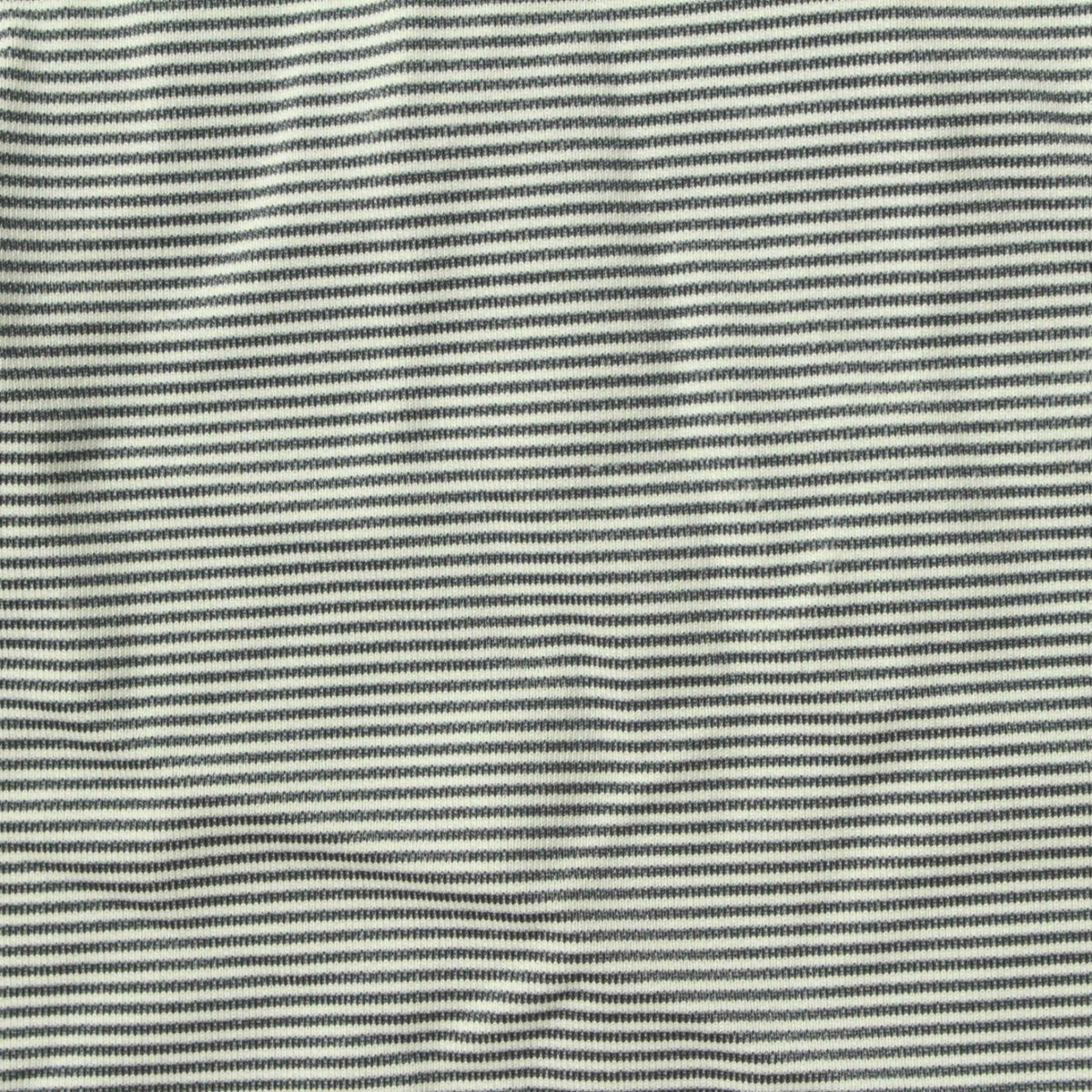 Grey Horizontal-Stripe Jersey Knit, Polyester, 170 gsm