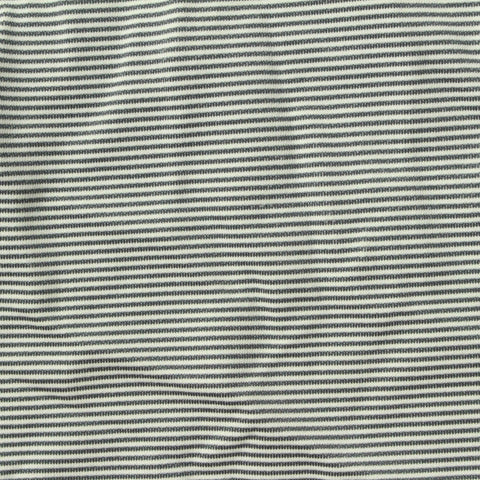 Grey Horizontal-Stripe Jersey Knit, Polyester, 170 gsm