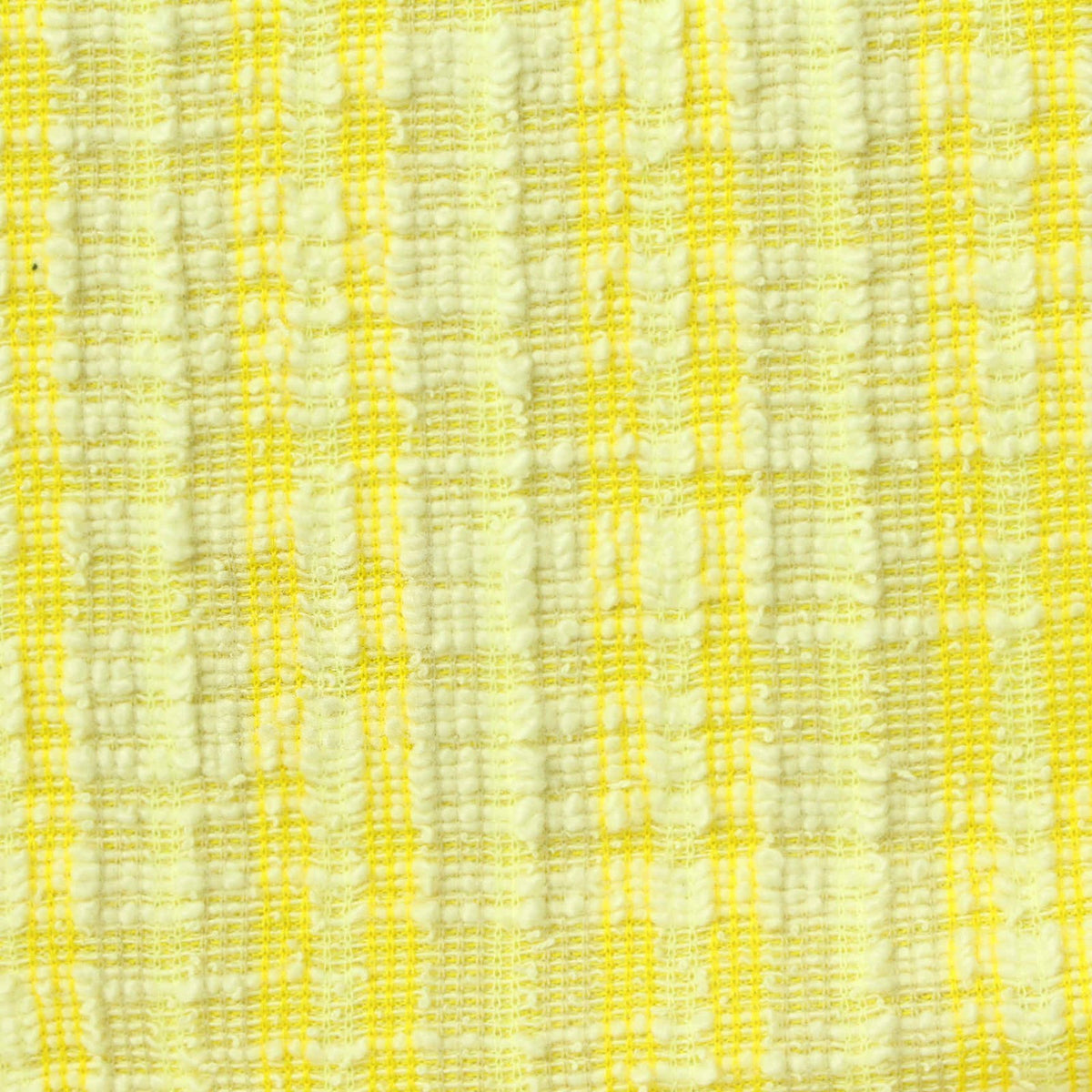 Yellow Check Bouclé, Poly-Cotton