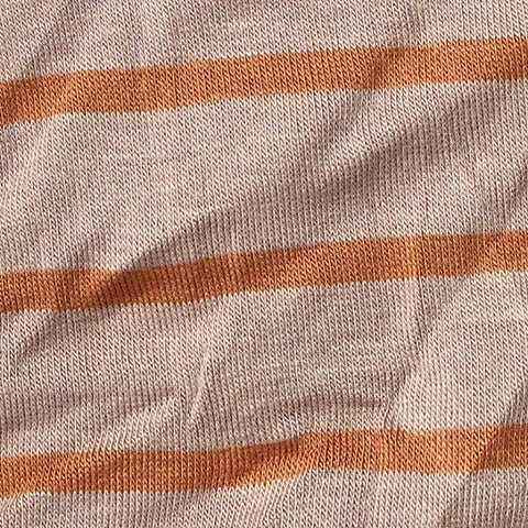 Orange-Brown Horizontal-Stripe Knit