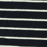 Navy Horizontal-Stripe Jersey Knit — texture