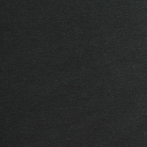 Cotton Polyester Stretch French Terry Fabric, 240 gsm, 165 cm — Black