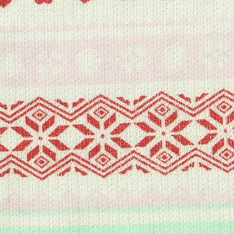 Red Hearts Rib Knit, Poly-Viscose