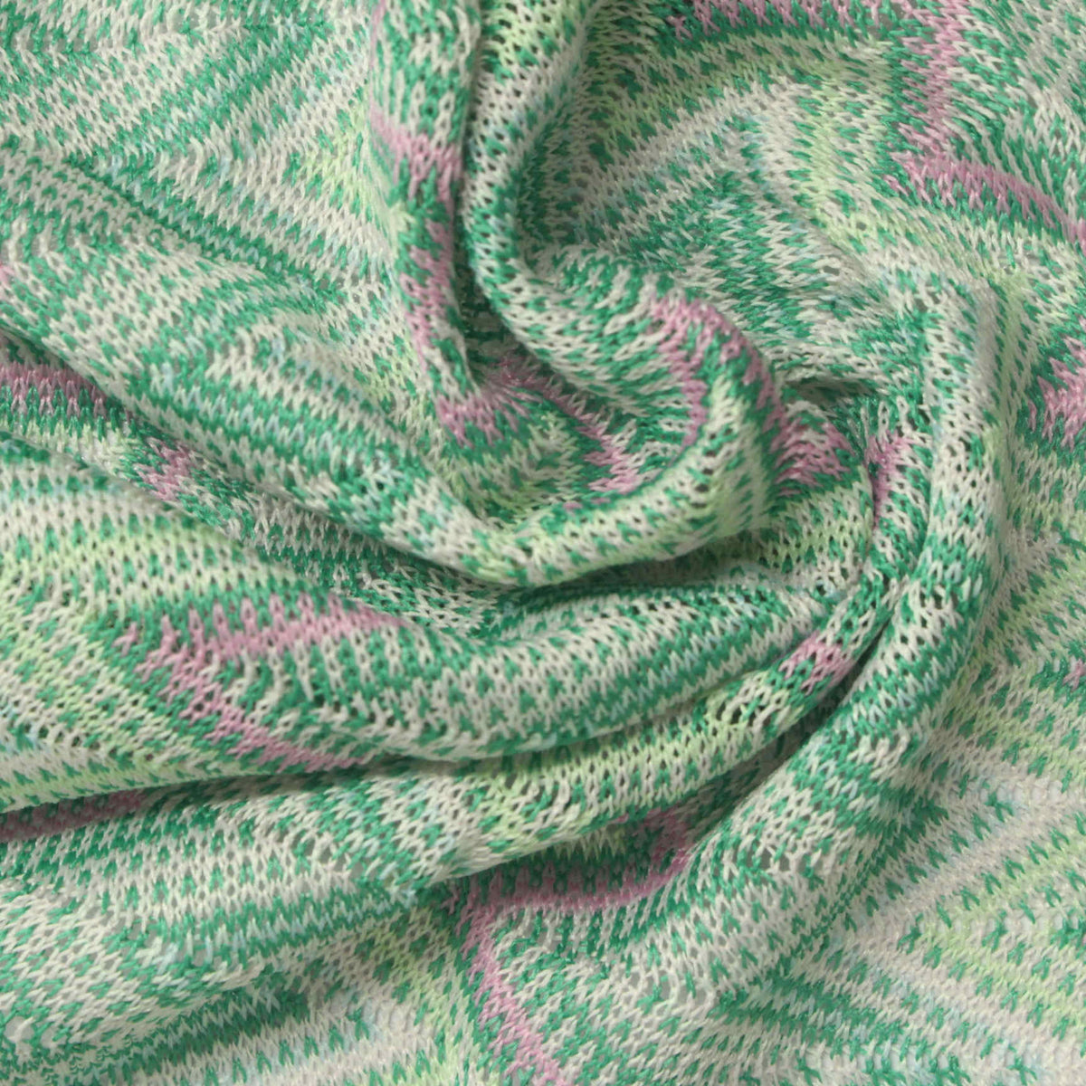 Green Geometric Jacquard, Polyester