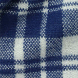 Blue Plaid Jacquard, Poly-Viscose — texture
