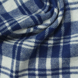 Blue Plaid Jacquard, Poly-Viscose