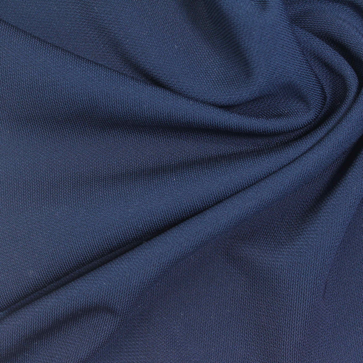 Viscose Stretch Interlock Knit Fabric, 290 gsm, 155 cm — Navy