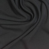 Viscose Stretch Interlock Knit Fabric, 290 gsm, 155 cm — Black