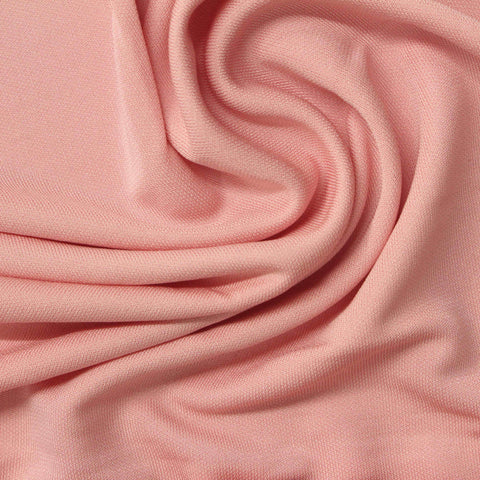 Viscose Stretch Interlock Knit Fabric, 290 gsm, 155 cm — Pink