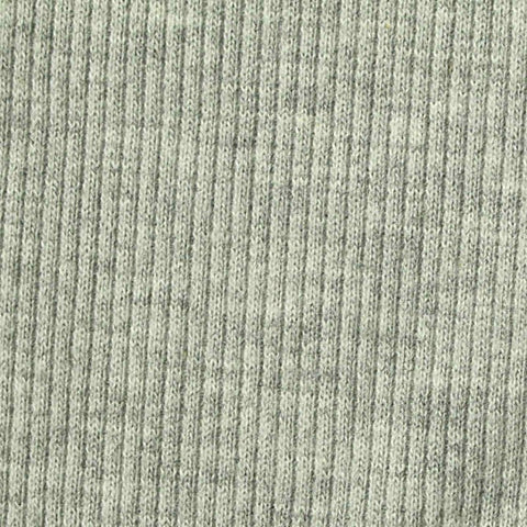 Light Grey Marl Rib Knit, 340 gsm