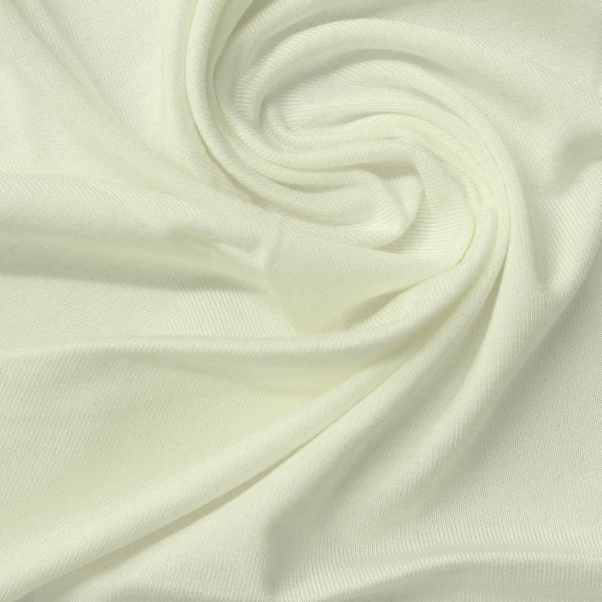 100% Viscose Jersey Knit Fabric, 200 gsm, 150 cm — White