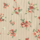 Red Floral Rib Knit, Polyester