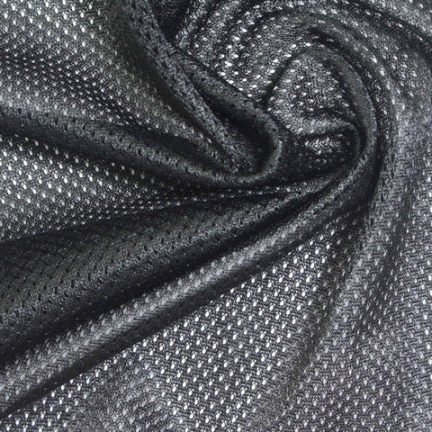 100% Polyester Mesh Fabric, 85 gsm, 160 cm — Black