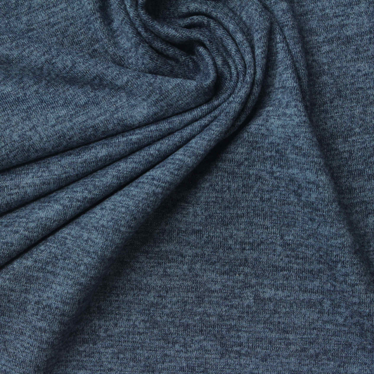 Blue-Grey Marl Jersey Knit, Polyester