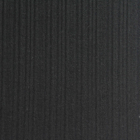Tencel Lyocell Stretch Rib Knit Fabric, 290 gsm — Black