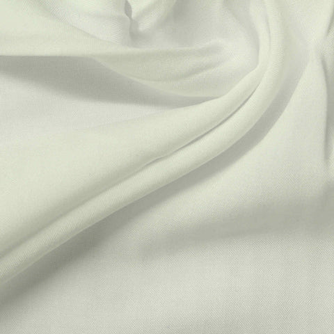 100% Viscose Woven Fabric, 110 gsm, 150 cm — White