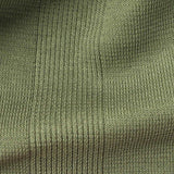 Cotton Stretch Rib Knit Fabric, 225 gsm, 150 cm — Green — texture