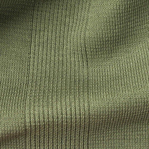 Olive Vertical-Stripe Rib Knit, Cotton