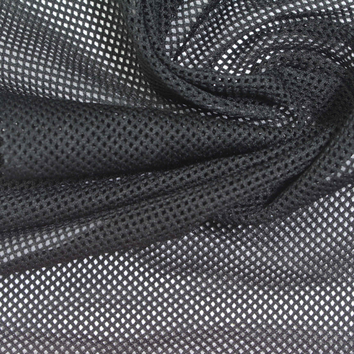 100% Polyester Mesh Fabric, 70 gsm, 160 cm — Black