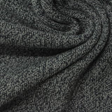 Dark Grey Heathered-Marl Rib Knit, Polyester