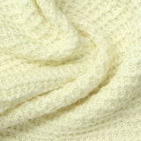 100% Cotton Waffle Knit Fabric, 400 gsm, 175 cm — Beige