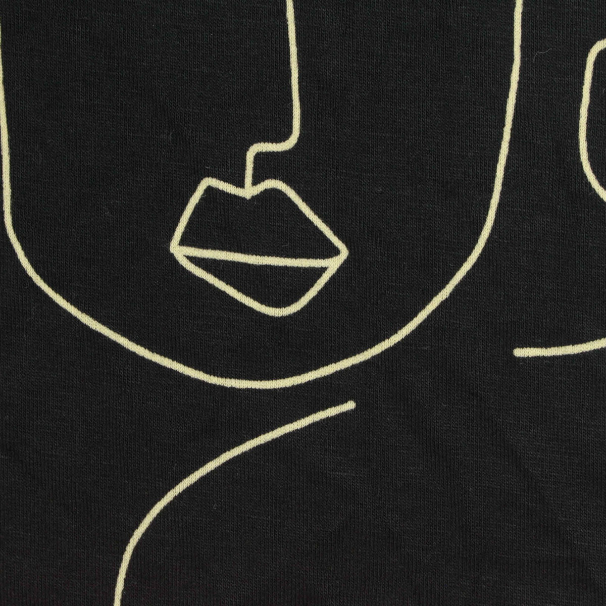 Black Abstract-Line Knit, Viscose