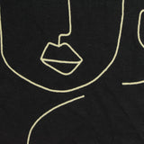 Black Abstract-Line Knit, Viscose