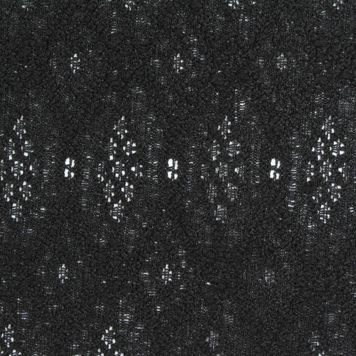 Black Openwork-Diamond Warp Knit, Spandex