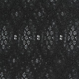 Black Openwork-Diamond Warp Knit, Spandex