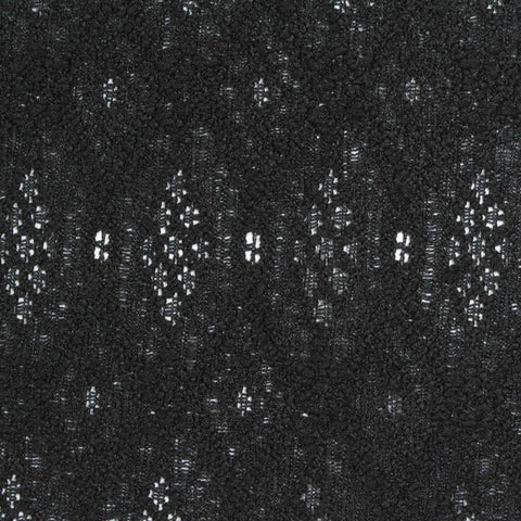 Black Openwork-Diamond Warp Knit, Spandex
