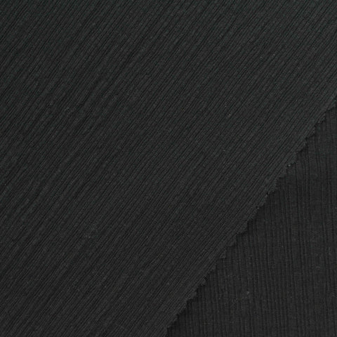 Cotton Polyester Crepe Fabric, 180 gsm, 128 cm — Black