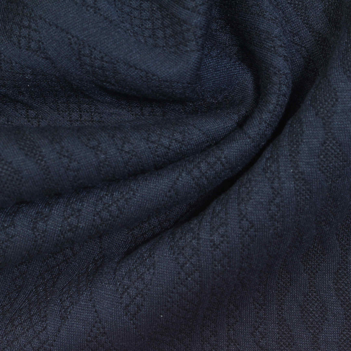 Navy Tone-on-Tone Jacquard, Polyester, 280 gsm
