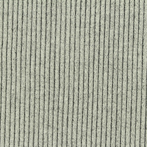 Viscose Polyester Stretch Rib Knit Fabric, 440 gsm, 115 cm — Grey