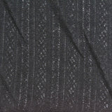 Dark Grey Vertical-Stripe Jacquard, Cotton-Poly