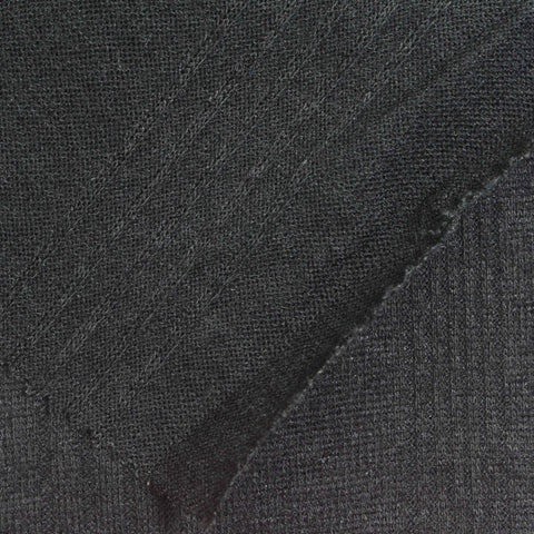100% Stretch Rib Knit Fabric, 220 gsm, 155 cm — Grey