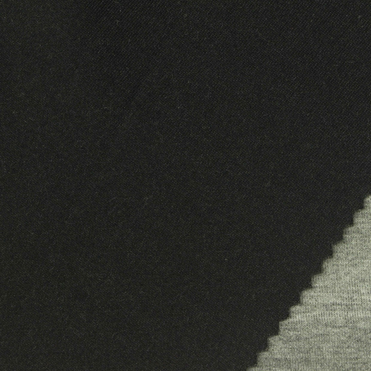 Heather Polyester Stretch Scuba Knit Fabric, 320 gsm, 170 cm — Black
