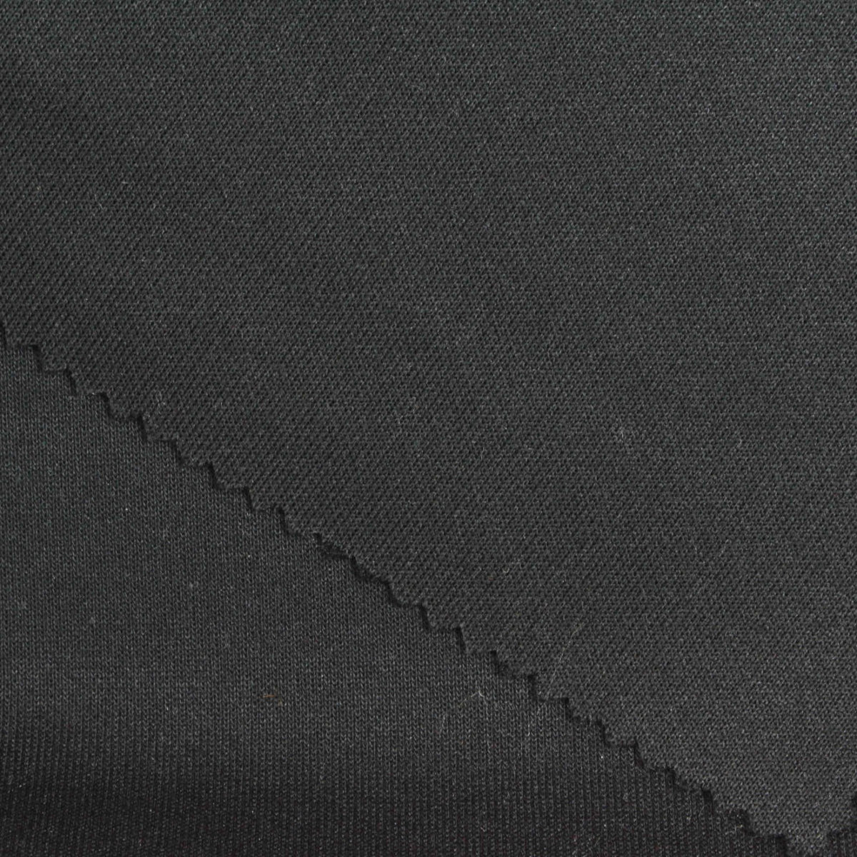 Polyester Viscose Scuba Knit Fabric, 270 gsm, 180 cm — Black