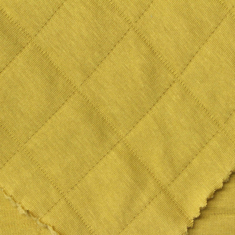 Yellow Tone-on-Tone Diamond Jacquard, Cotton-Poly