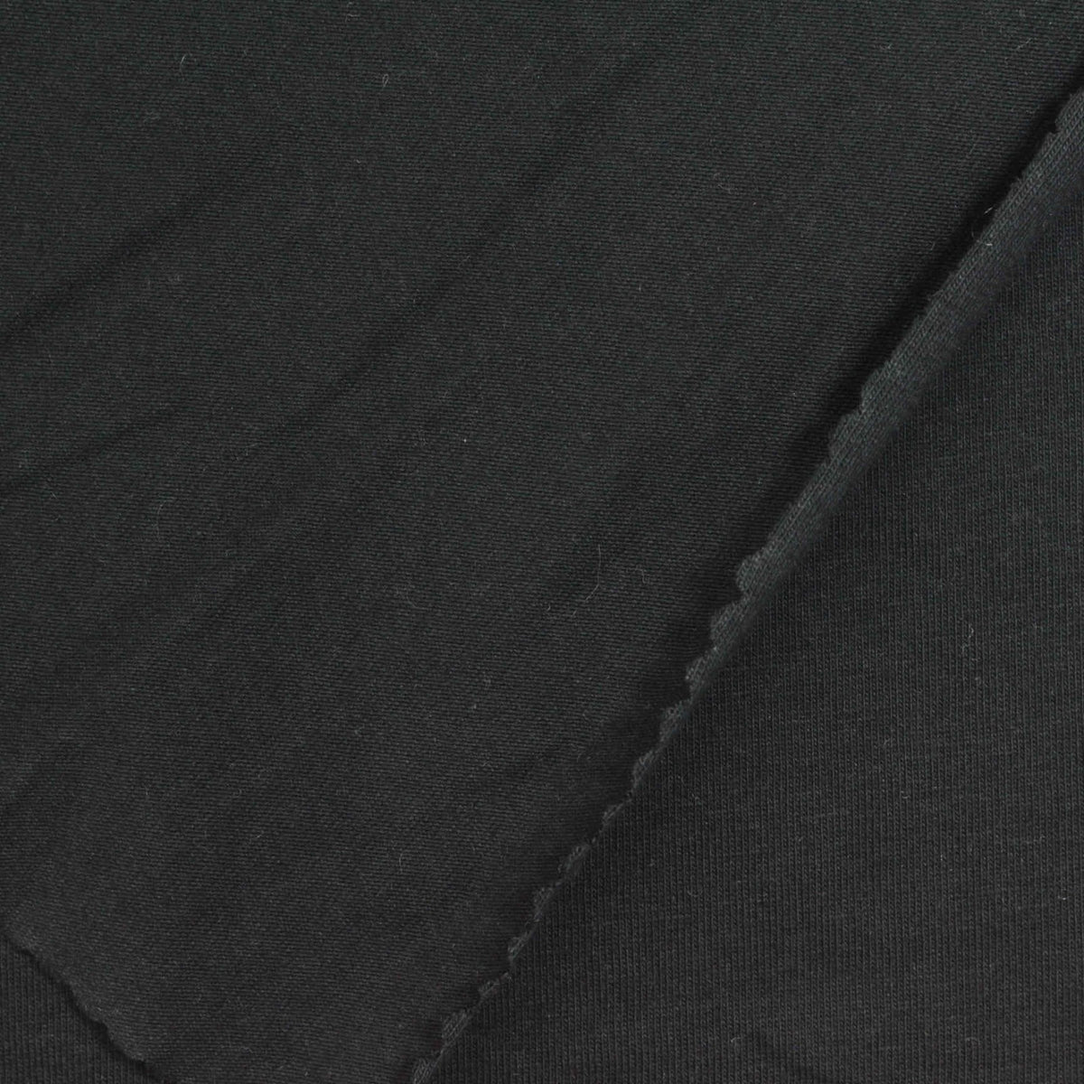 Cotton Stretch Jersey Knit Fabric, 140 gsm, 170 cm — Black