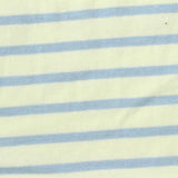 Light Blue Horizontal-Stripe Knit, Cotton