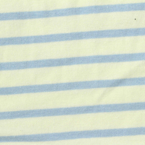 Light Blue Horizontal-Stripe Knit, Cotton
