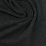 Yarn-Dyed Linen Cotton Jersey Knit Fabric, 190 gsm, 150 cm — Black