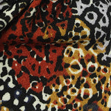 Black Abstract-Animal Print Linen-Look, Polyester — texture
