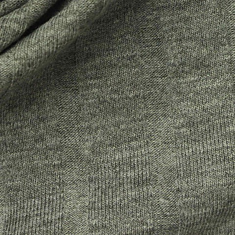 Heather Olive Vertical-Stripe Rib Knit, Polyester