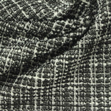 Black Textured-Check Bouclé, Polyester