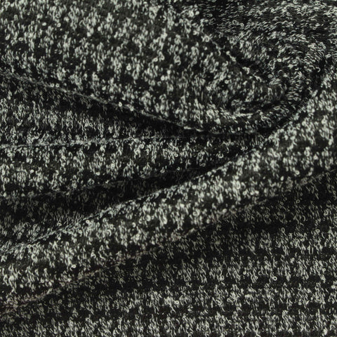 Black Marl Chunky Knit, Polyester, 230 gsm
